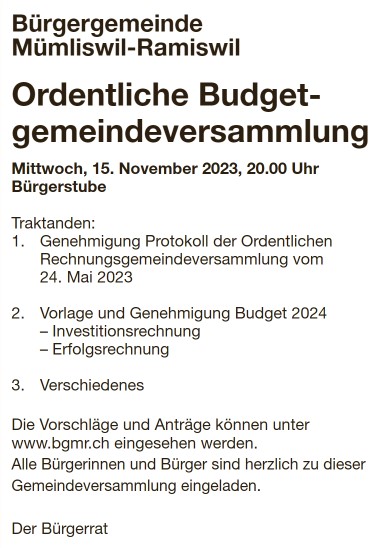 BGMR Budget