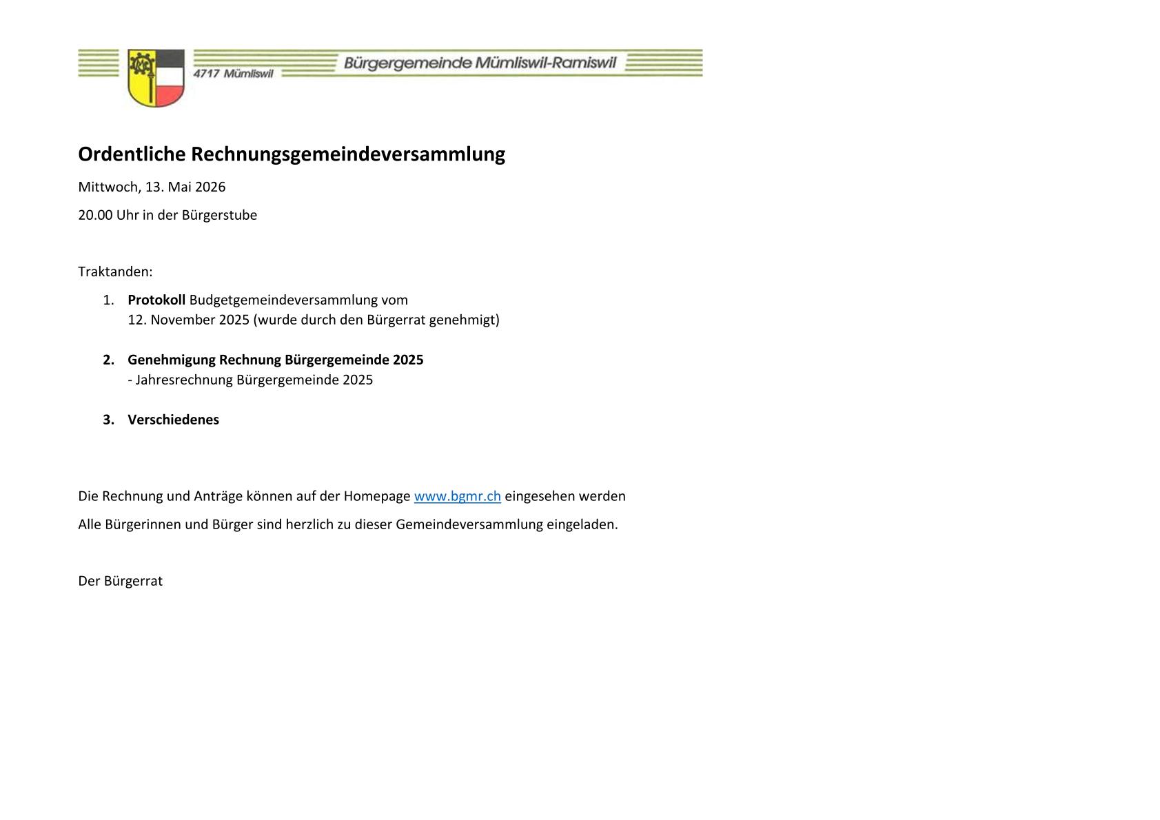 Iserat Rechnungsg. 2026 1
